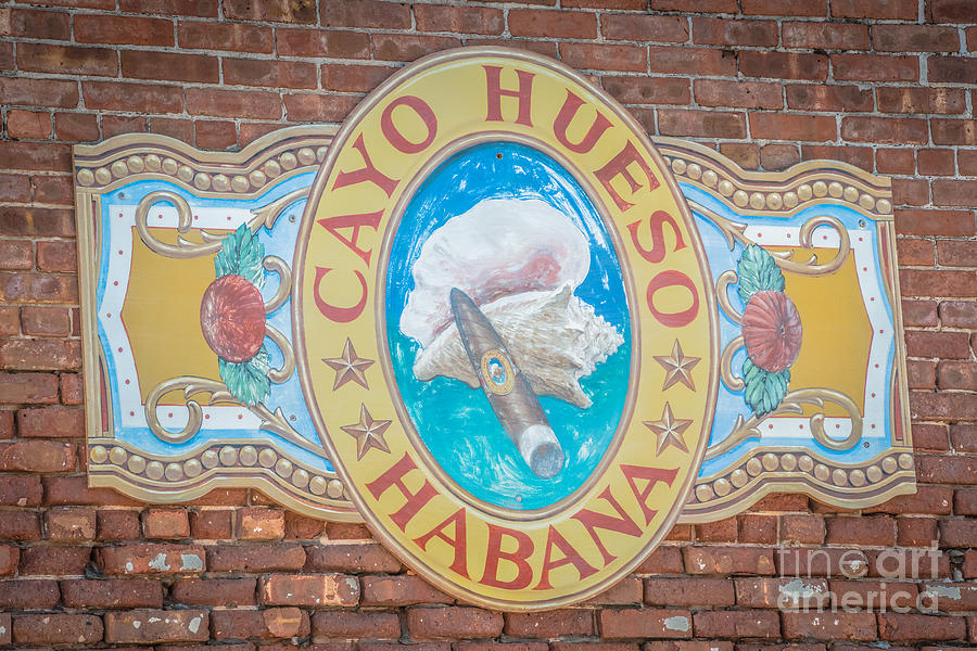 Sign Photograph - Cayo Hueso Habana Key West - HDR Style by Ian Monk
