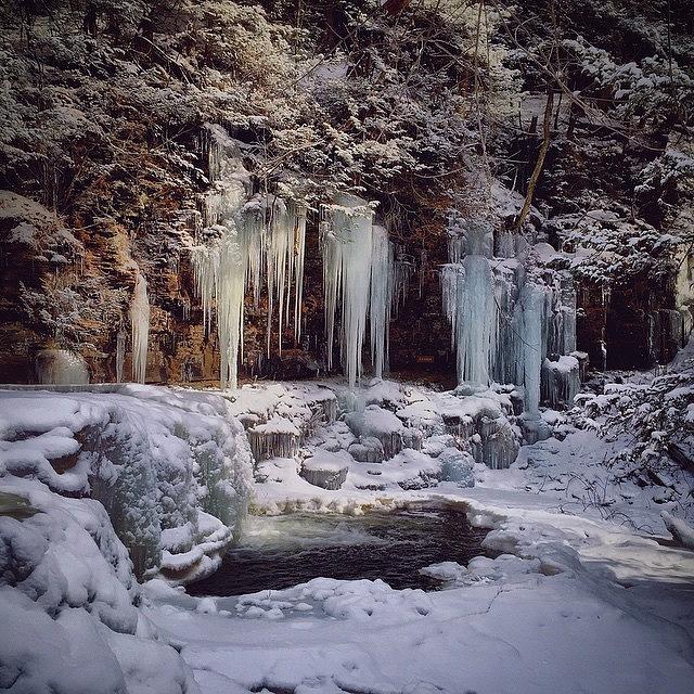 Winter Photograph - Cayuga Falls, 3015.01.09 #rgsp by Aaron Campbell