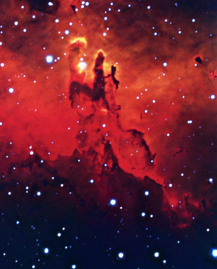 Ccd Optical Image Of The Eagle Nebula Photograph by Mount Stromlo And Siding Spring Observatories/science Photo Library