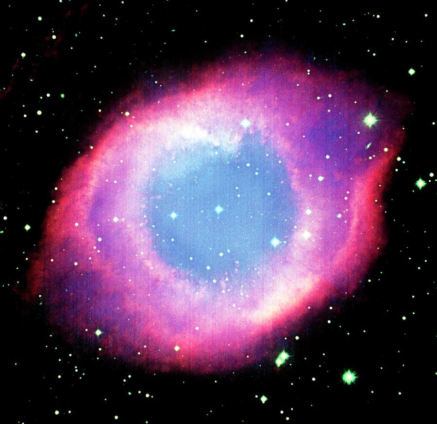 Ccd Optical Image Of The Helix Nebula Ngc 7293 Photograph by Mount Stromlo And Siding Spring Observatories/science Photo Library