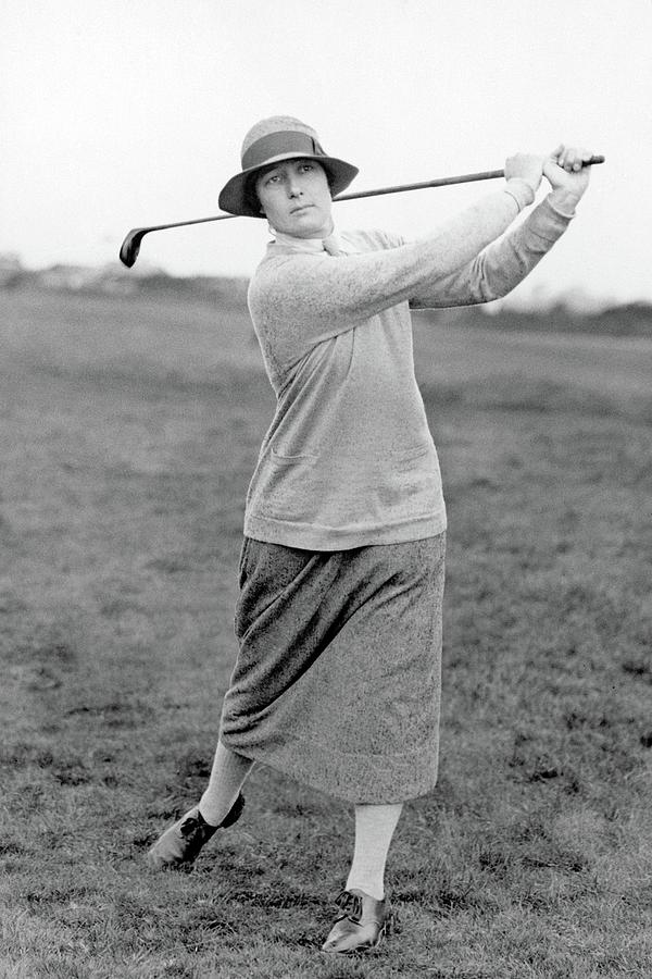 Cecil Leitch Swinging A Golf Club Photograph by Wide World Photos