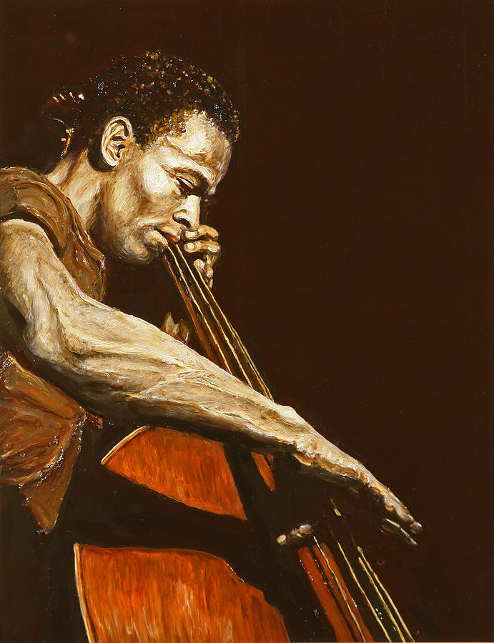 Cecil McBee Painting by Rudy Browne - Pixels