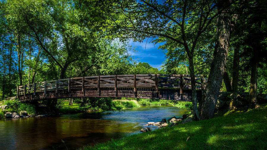Landscape Photograph - Cedar Creek Bridge by Randy Scherkenbach