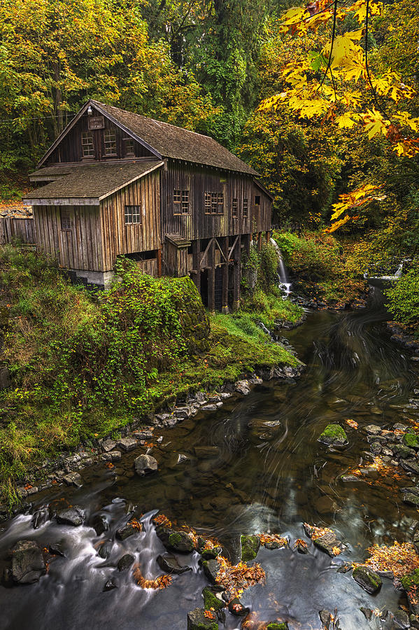 Fall Photograph - Cedar Creek Grist Mill 2 by Mark Kiver