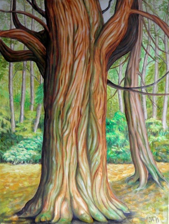 Cedar Painting by Ida Eriksen