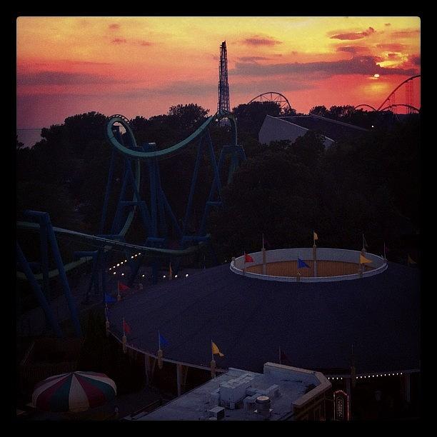 Cedar Point Sunset Photograph by Mike Guildoo