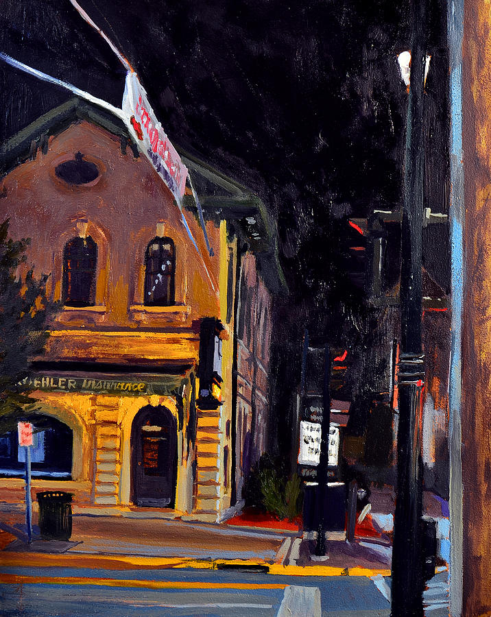 Cedarburg Painting - Cedarburg Nocturne No.2 by Anthony Sell Cedarburg Painting - Cedarburg Nocturne No.2 by Anthony Sell