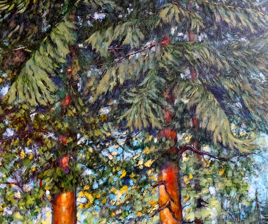 Cedars Painting by Charles Munn