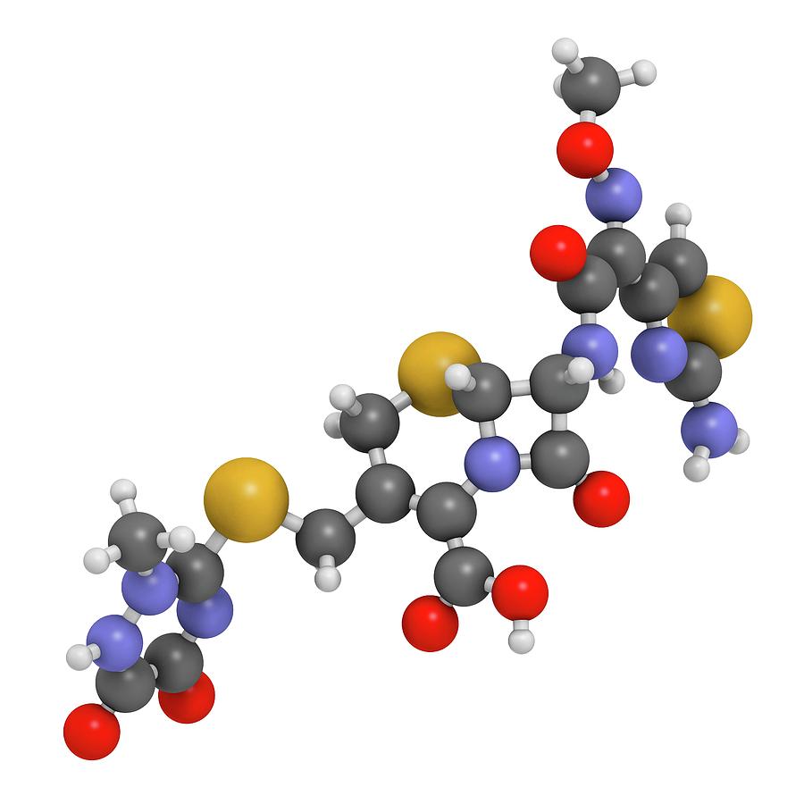 Ceftriaxone Antibiotic Drug Molecule Photograph by Molekuul