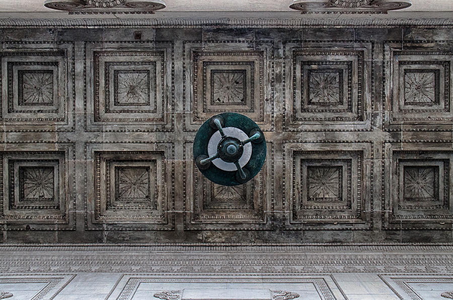 Greek Photograph - Ceiling of Museum Entrance  by Mike Burgquist