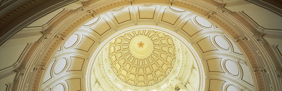 Architecture Photograph - Ceiling Of The Dome Of The Texas State by Panoramic Images