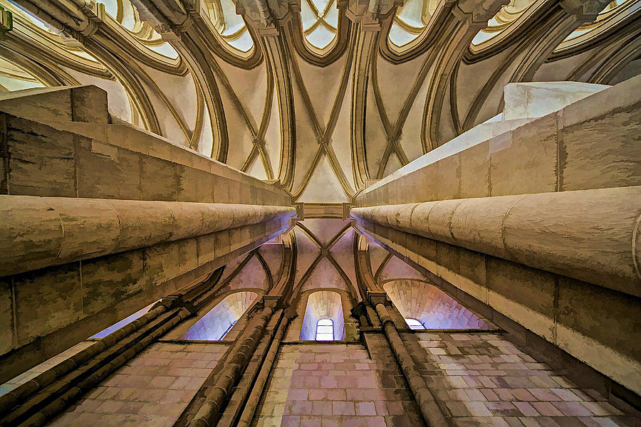 Ceiling of the Monastery da Batalha  Photograph by David Letts