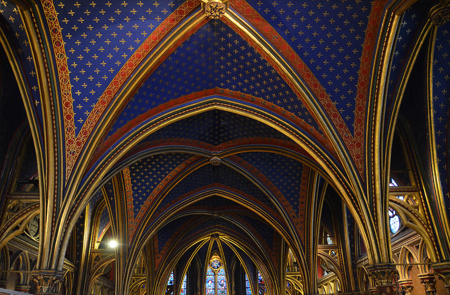 Ceiling of the Sainte-Chapelle  Paris Photograph by RicardMN Photography