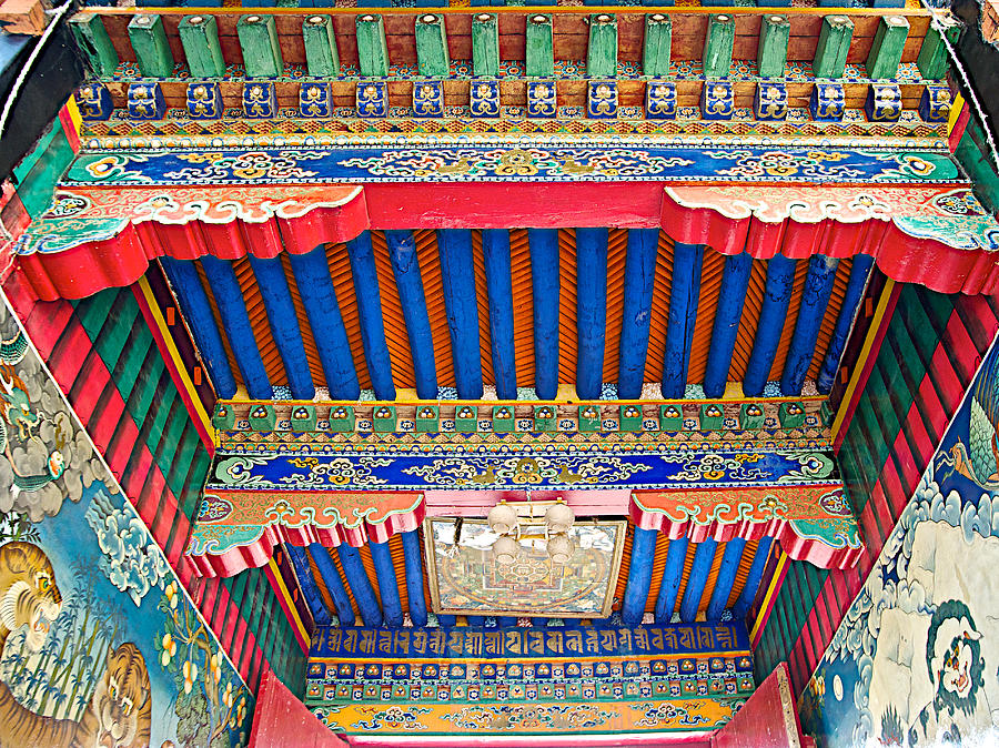 Ceiling over Entryway to Tashi Lhunpo Monastery in Shigatse-Tibet ...