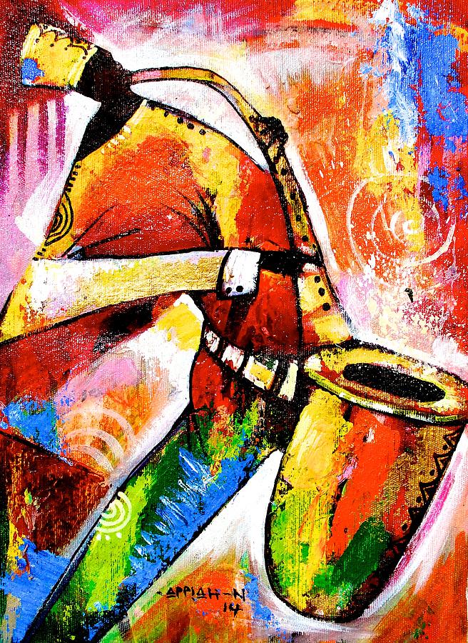 Celebrating Music Painting by Appiah Ntiaw