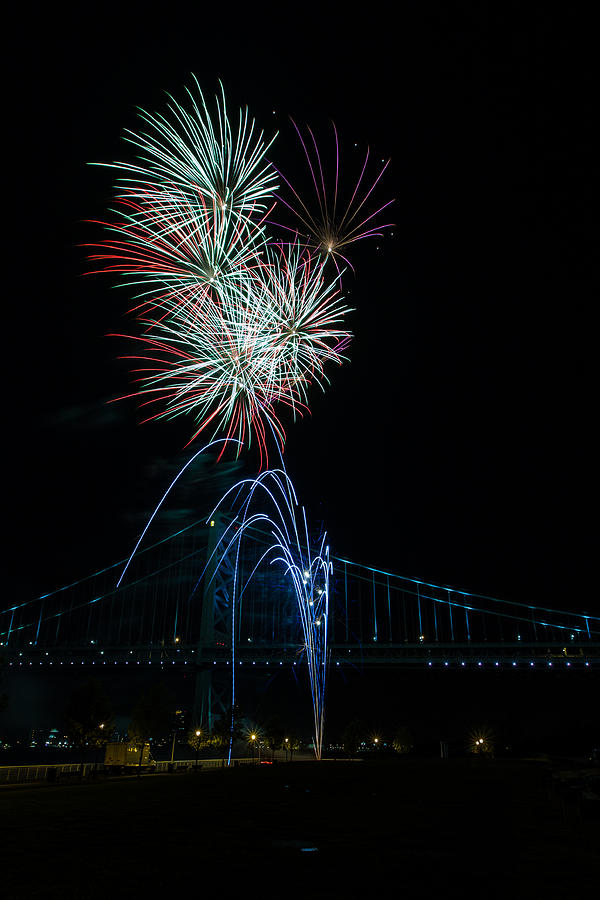 Philadelphia Photograph - Celebration at the Ben Franklin Bridge by Dave Hahn