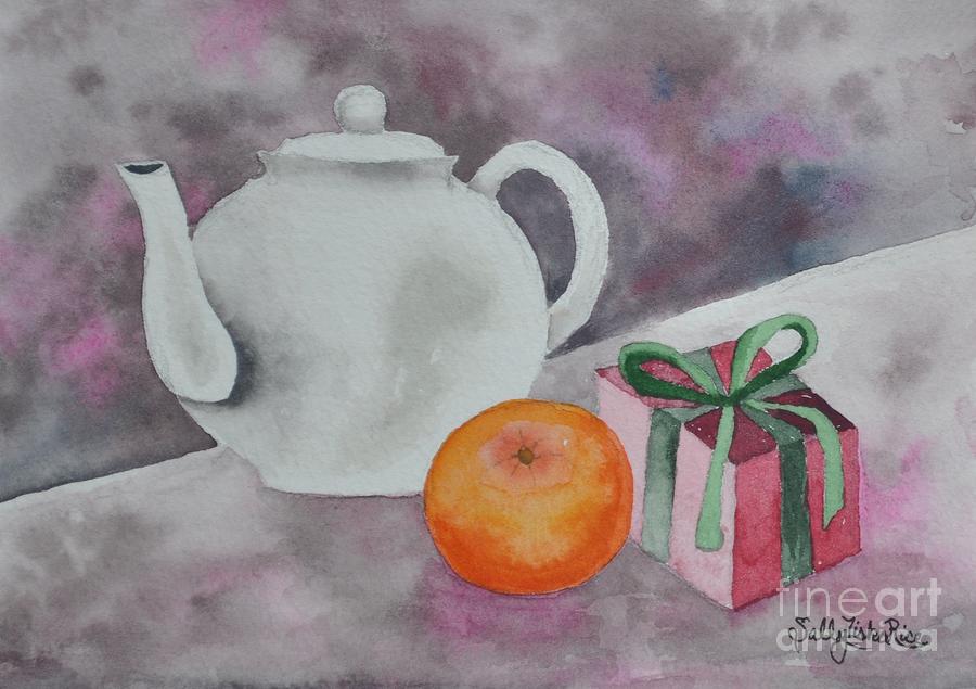 Tea Painting - Celebration by Sally Tiska Rice