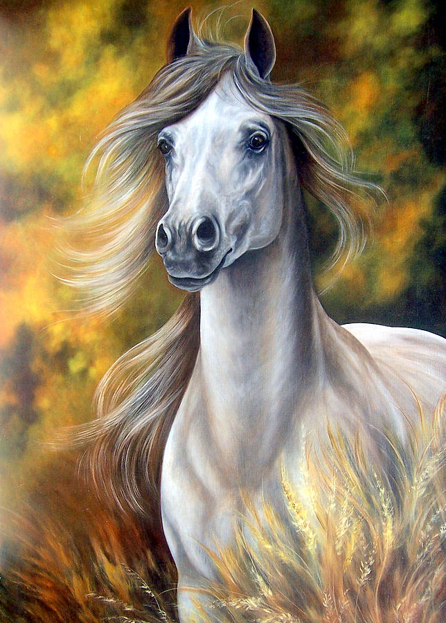Horse Painting - Celeste by Glenda Stevens