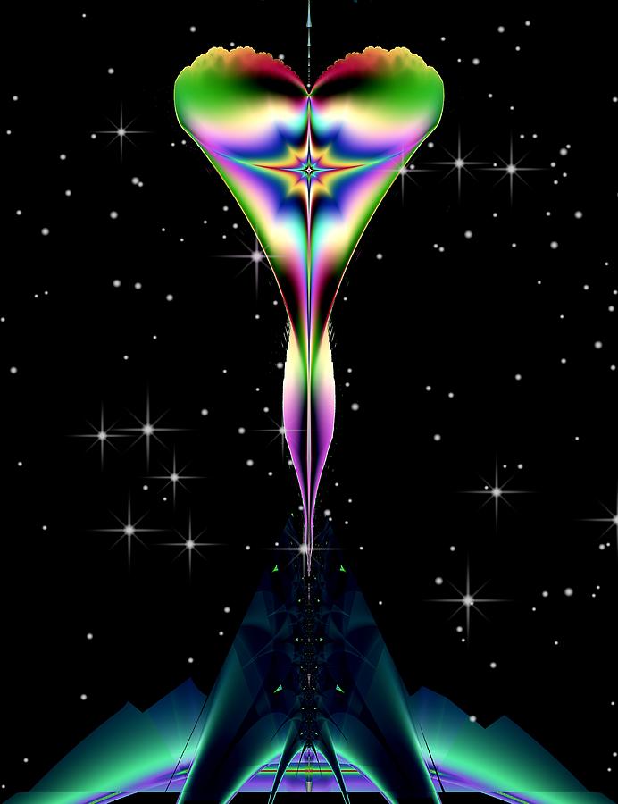 Abstract Digital Art - Celestial Body by Wendy J St Christopher