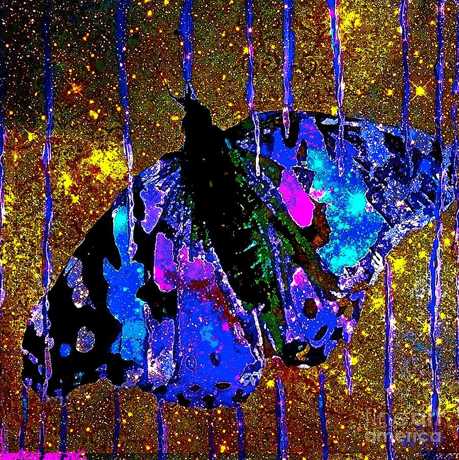 Celestial Butterfly Painting by Saundra Myles