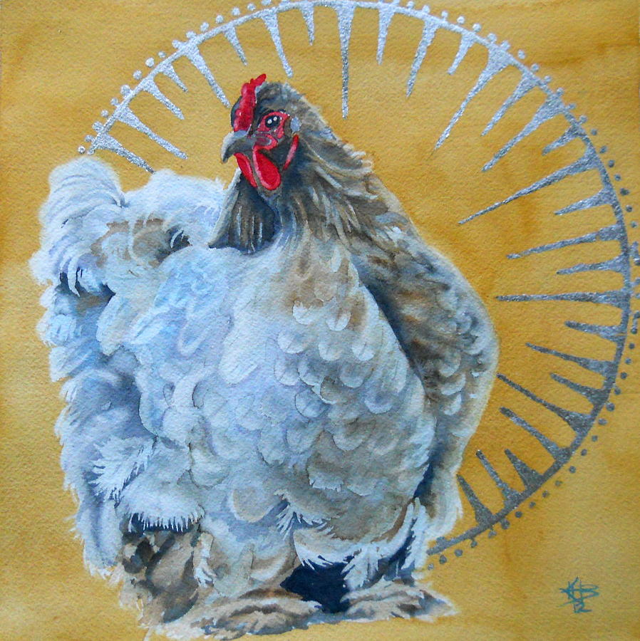 Celestial Chicken VI Painting by Kirsten Beitler
