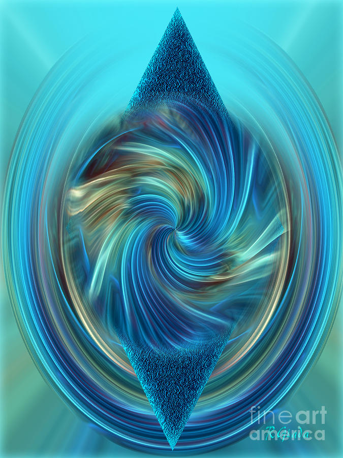 Celestial compass - abstract art by Giada Rossi Digital Art by Giada Rossi