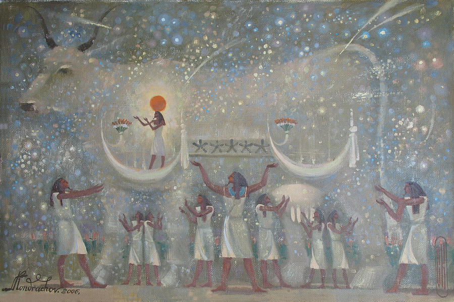 Desert Painting - Celestial con by Valentina Kondrashova