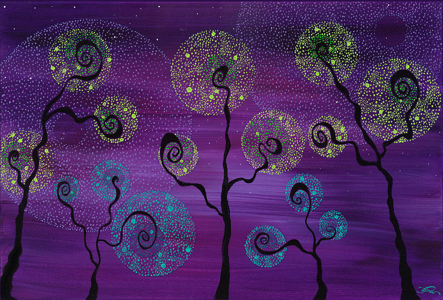 Tree Painting - Celestial Garden by Joel Tesch