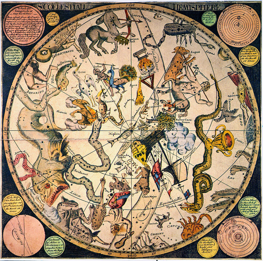 Celestial Hemisphere, 1790 Photograph by Granger