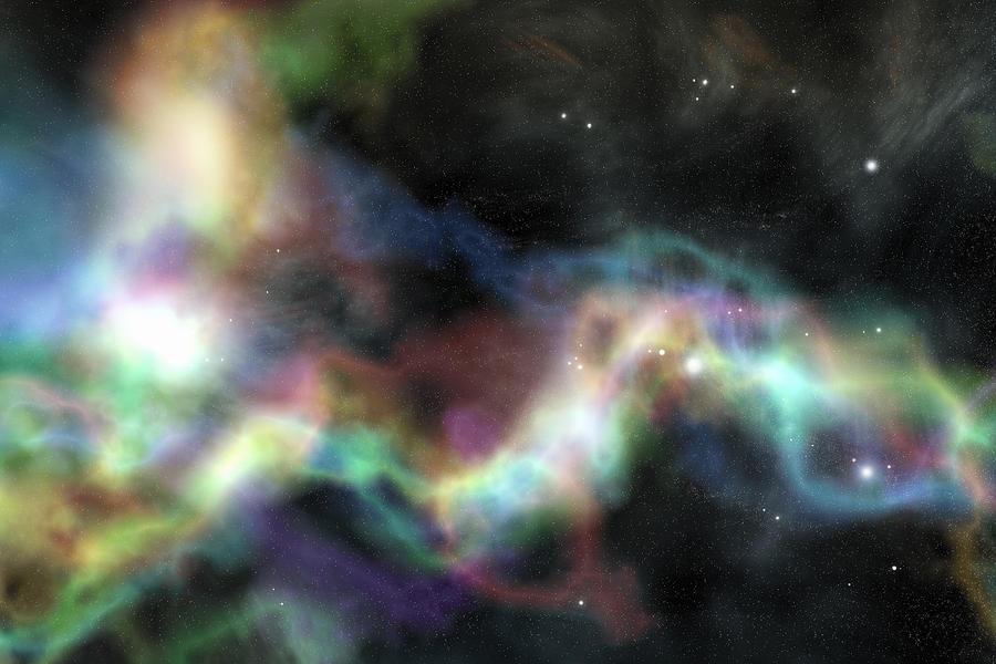 Space Digital Art - Celestial Nebula by Hakon Soreide