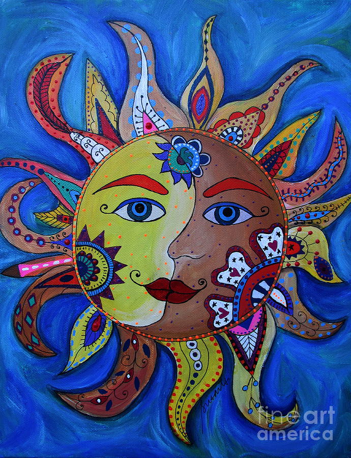 celestial sun painting