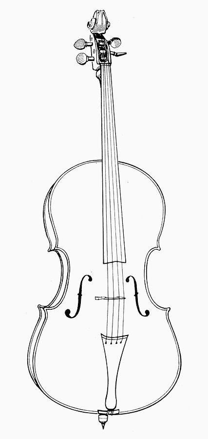 Cello Drawing by Granger