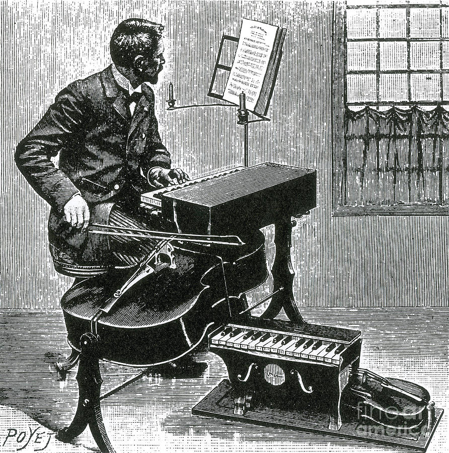 Cello Piano And Viola Piano, 1893 Photograph by Science Source