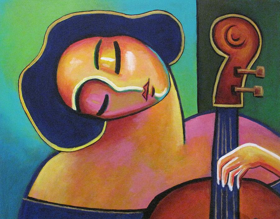 Cello Solo Painting by Stuart Glazer
