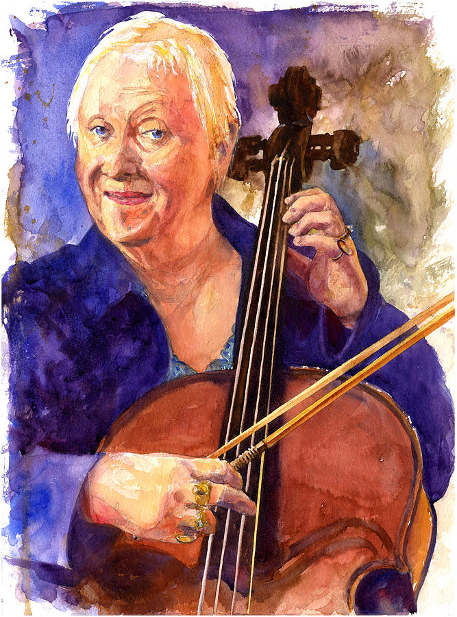 Cello Teacher Painting by John D Benson