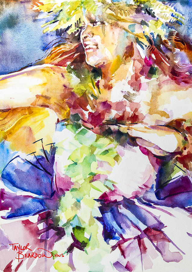 Cellophane Girl Painting by Penny Taylor-Beardow