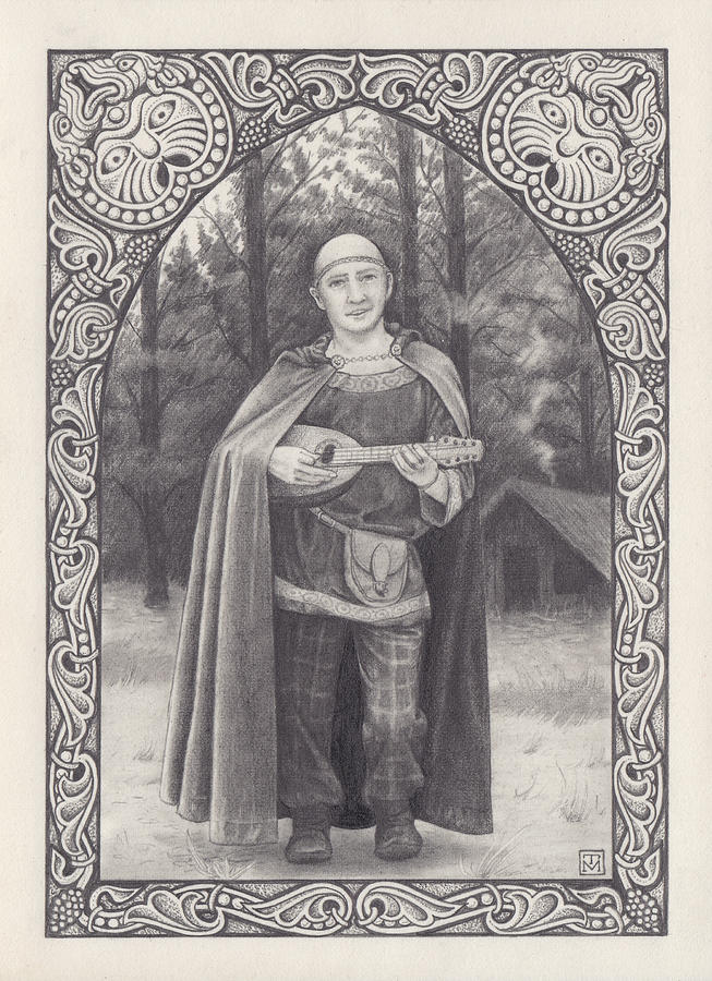 Celtic bard Drawing by Tania Crossingham - Pixels