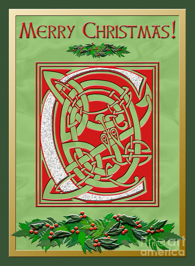 Celtic Christmas C Initial Digital Art