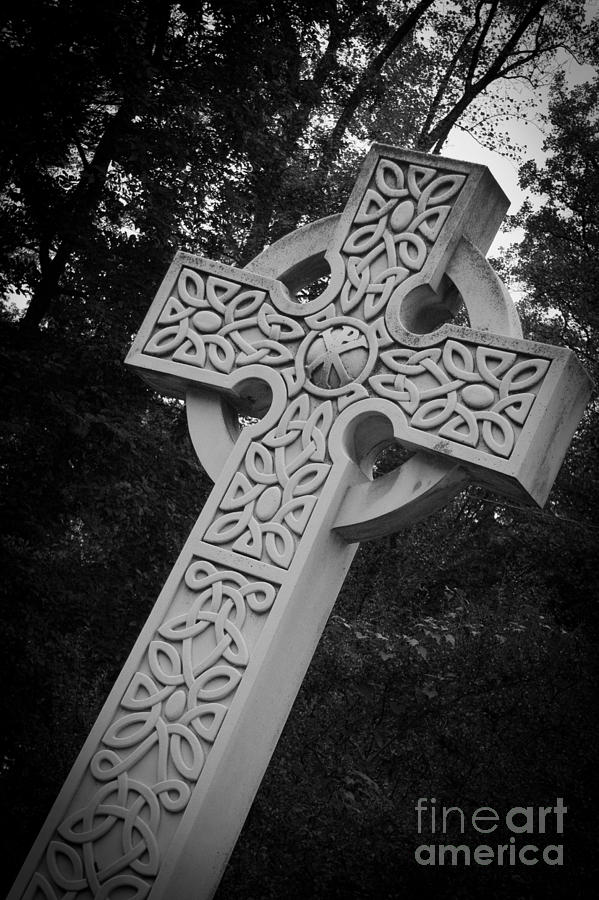 Tree Photograph - Celtic Cross by John Hassler