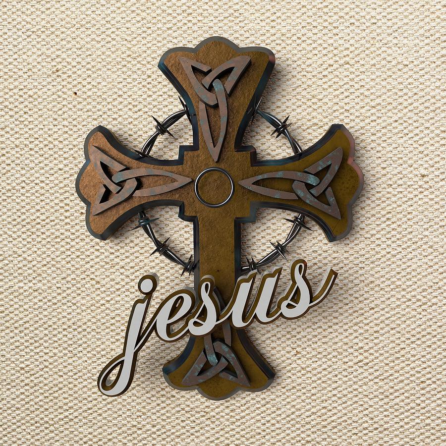 Celtic Cross Digital Art - Celtic Cross by Louis Ferreira
