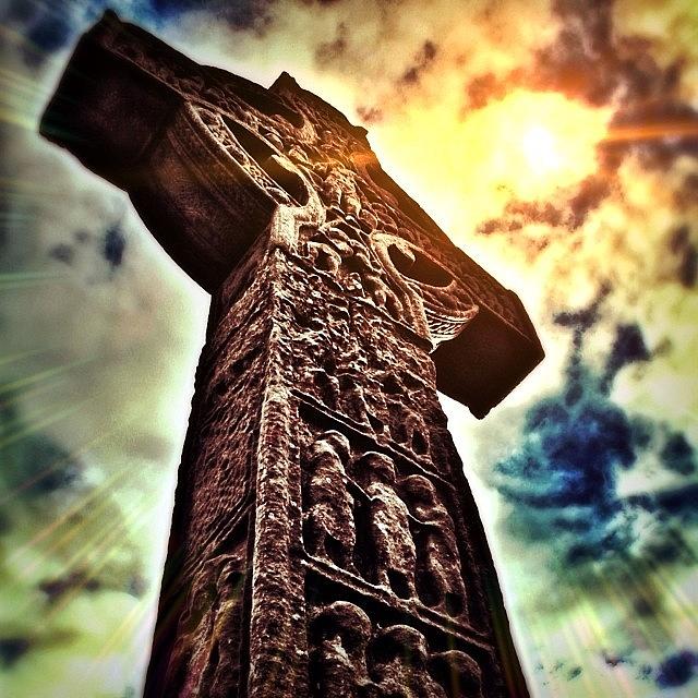 Sunset Photograph - Celtic Cross by Phil Tomlinson