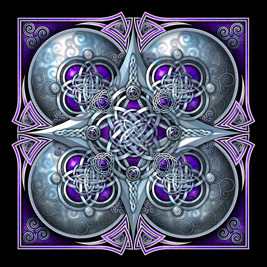 Celtic Hearts Purple And Silver Photograph by Ricky Barnes