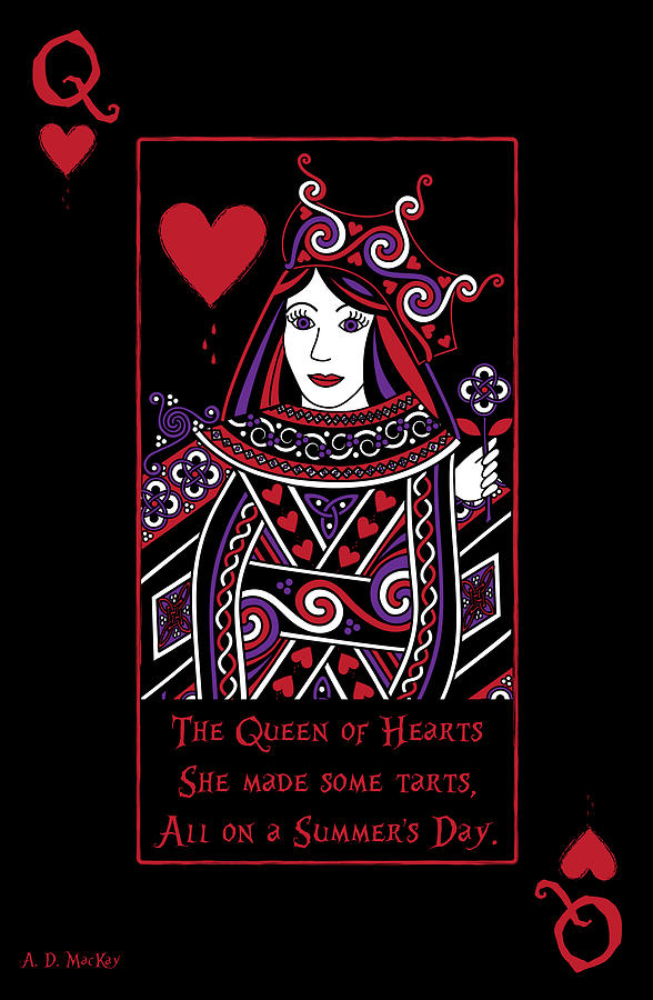 Queen Digital Art - Celtic Queen of Hearts Part I by Celtic Artist Angela Dawn MacKay