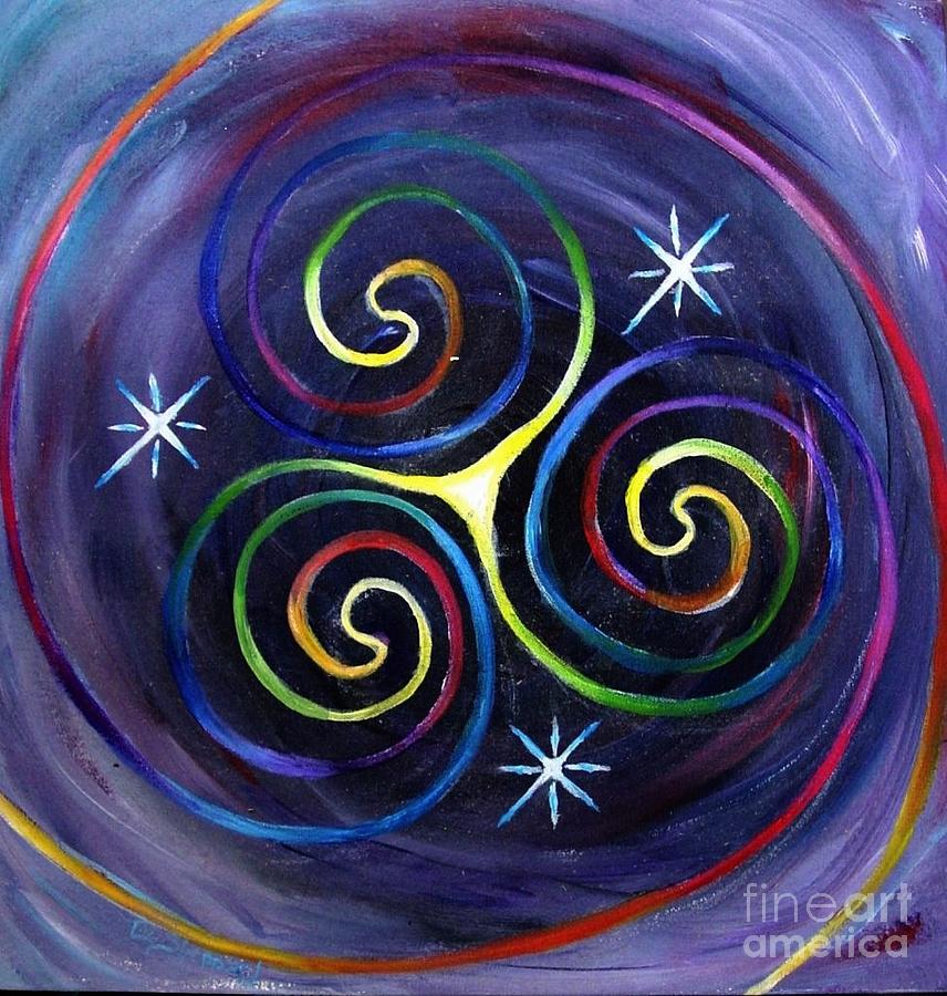 Celtic Spiral Painting by Tina Agnes | Fine Art America