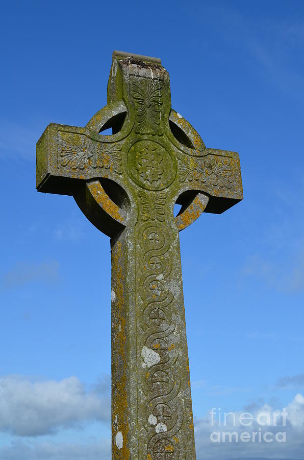 Celtic Stone Cross in Ireland Photograph by DejaVu Designs