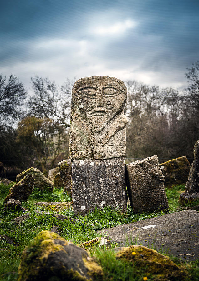 Celtic Photograph - Celtic stone figure by George Pennock