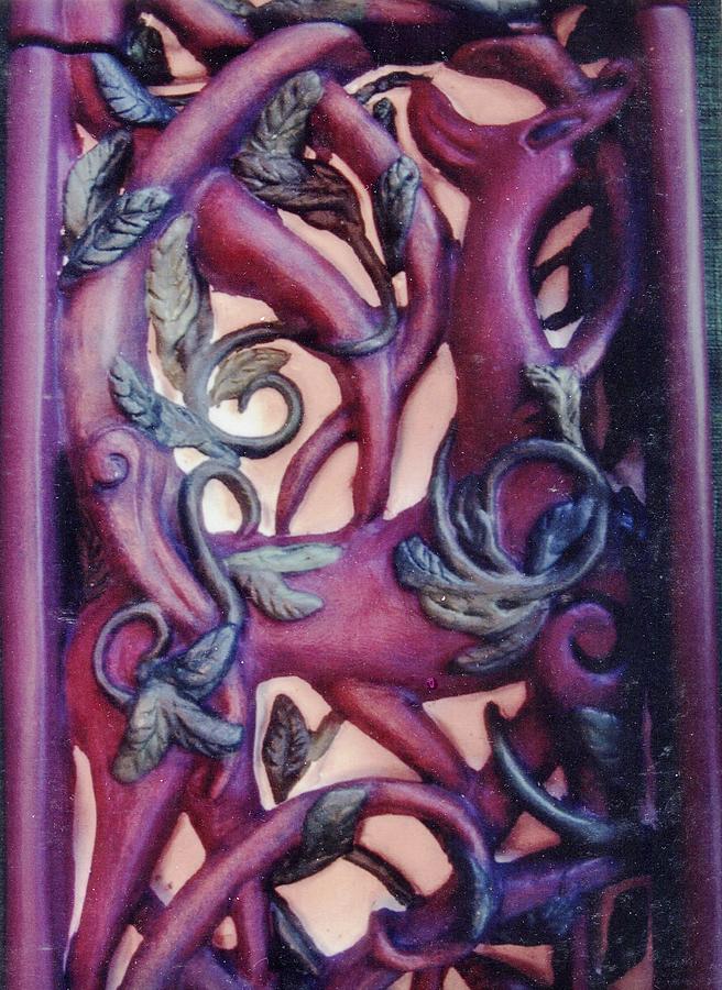 Celtic Tree of Life Detail Ceramic Art by Charles Lucas