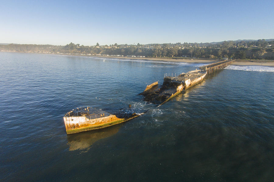 Above Photograph - Cement Ship Sunrise by David Levy