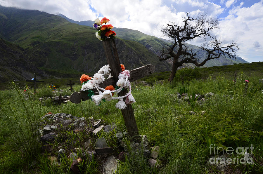 Landscape Photograph - Cementario Volcon Chile 2 by Bob Christopher