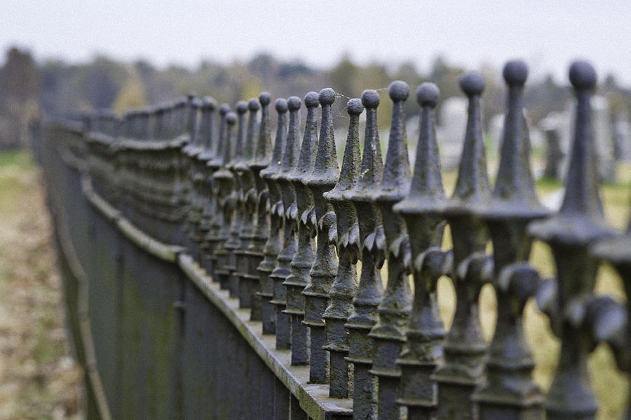 Ironwork Photograph - Cemetary Fence by Shirlee Mikel Vos
